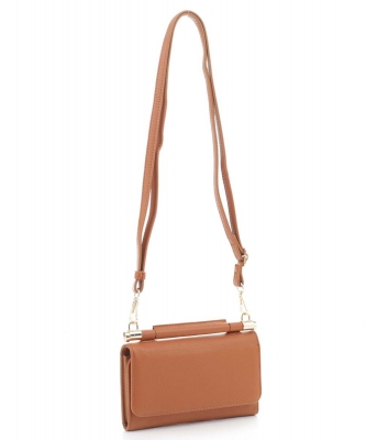 Fashionable Folding Crossbody Wallet W3244PP BROWN